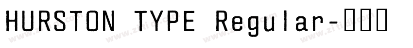 HURSTON TYPE Regular字体转换